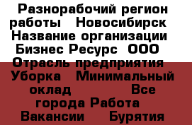 Разнорабочий(регион работы - Новосибирск) › Название организации ­ Бизнес Ресурс, ООО › Отрасль предприятия ­ Уборка › Минимальный оклад ­ 22 000 - Все города Работа » Вакансии   . Бурятия респ.